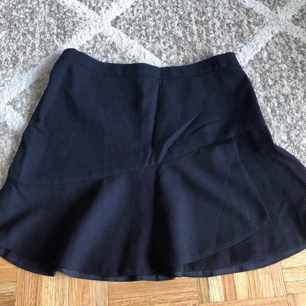 Theory ruffle black mini skirt size 6